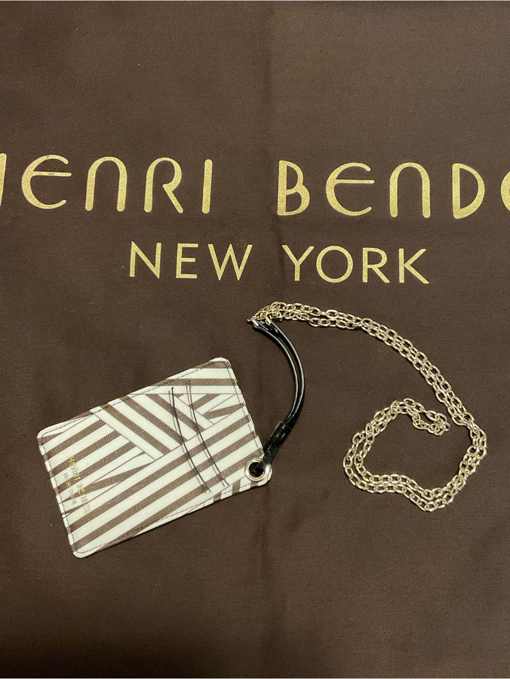 Henri Bendel Disturbed Pattern ID Lanyard EUC